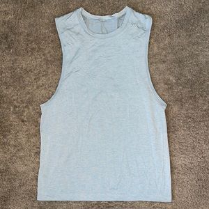Lululemon Mens Muscle Tee Swift Material Size Medium Light Sky Blue Breathable